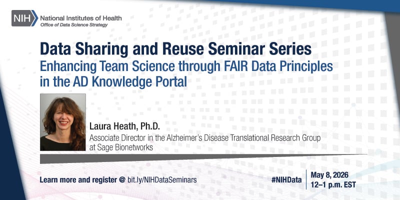 May Data Sharing and Reuse Seminar Promo.