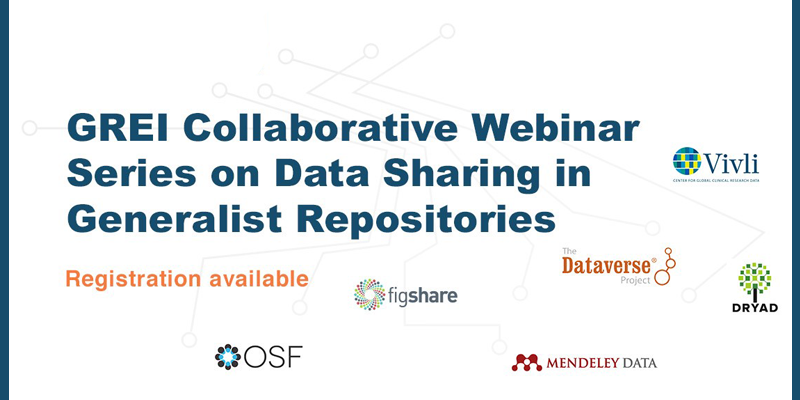 GREI Collaborative Webinar Series on Data Sharing in Generalist Repositories