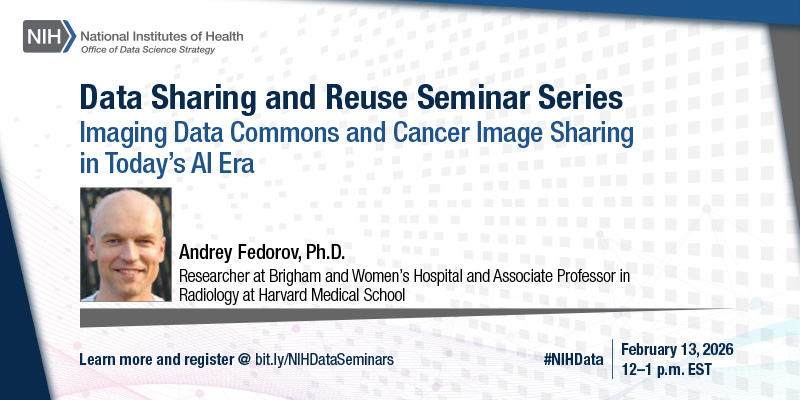 January Data Sharing and Reuse Seminar Promo.