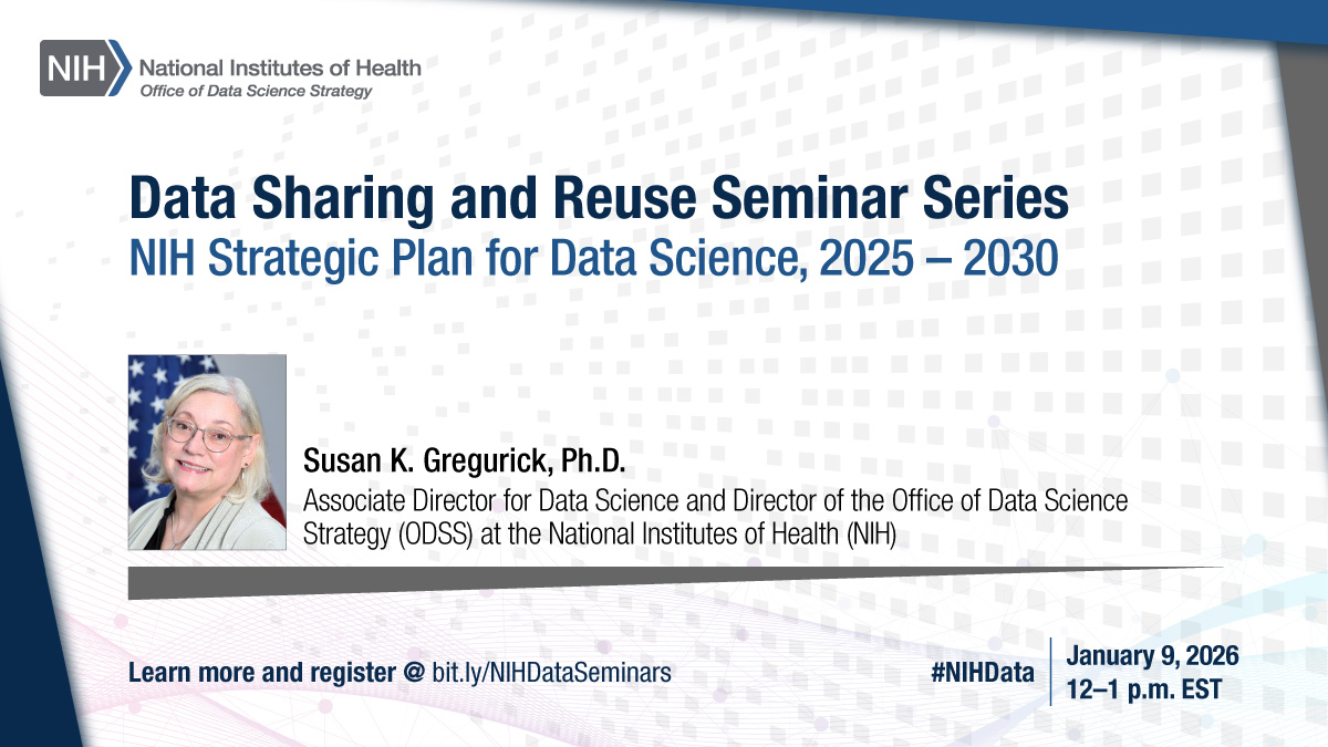 January Data Sharing and Reuse Seminar Promo.