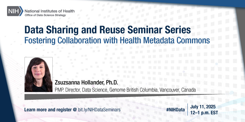Data Sharing and Reuse Seminar Series July 2025