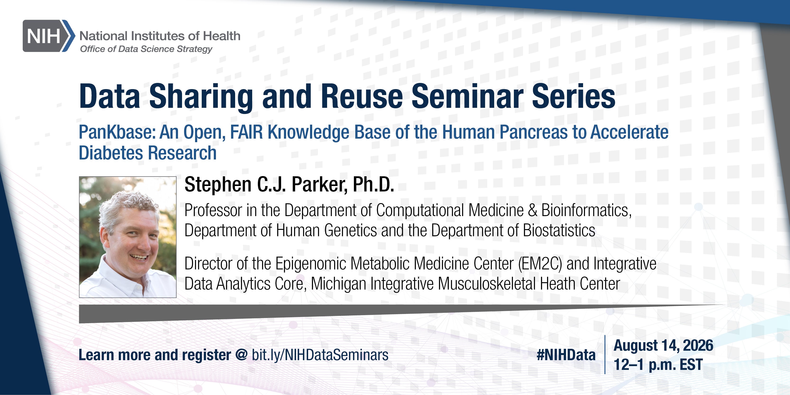 August Data Sharing and Reuse Seminar Series.