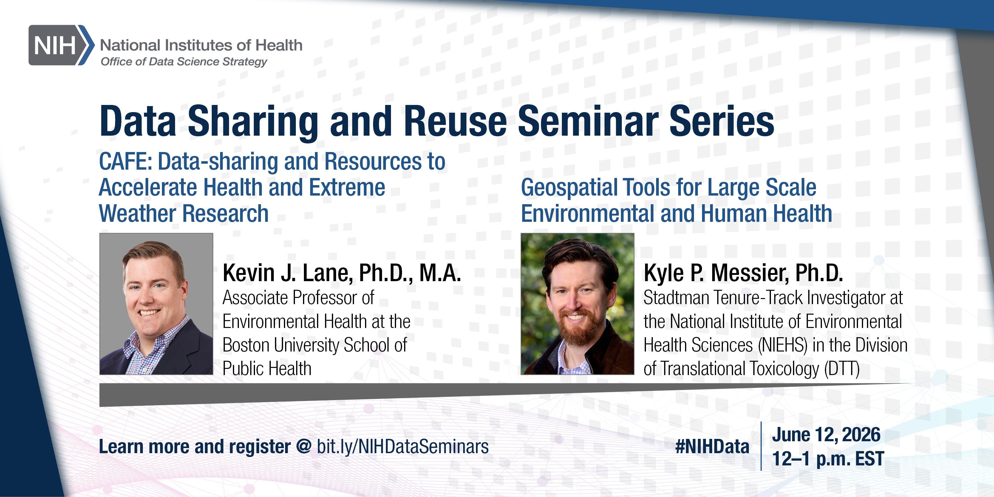 June Data Sharing and Reuse Seminar Series Banner.